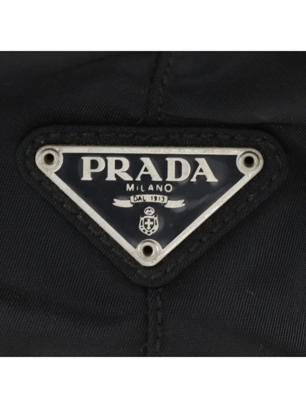 Prada Nylon Plastic Black Handbag